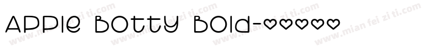 Apple Botty Bold字体转换